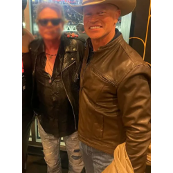 Neal McDonough The Last Rodeo 2025 Brown Leather Jacket